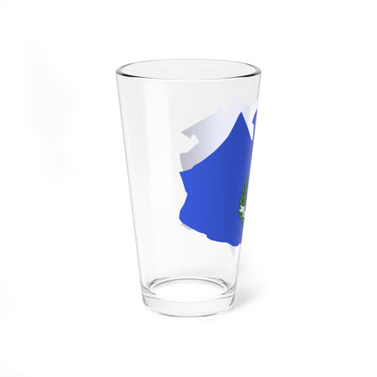 Flag map of Matera (Italy) Pint Glass 16oz