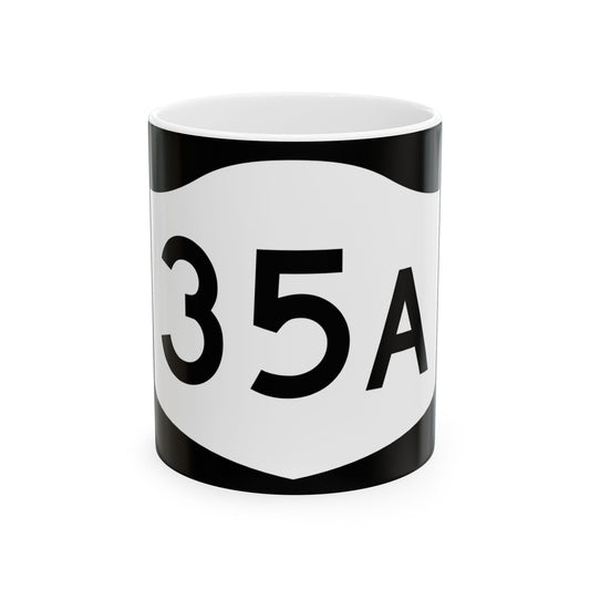 NY-35A (New York) (Road Sign) White Coffee Mug
