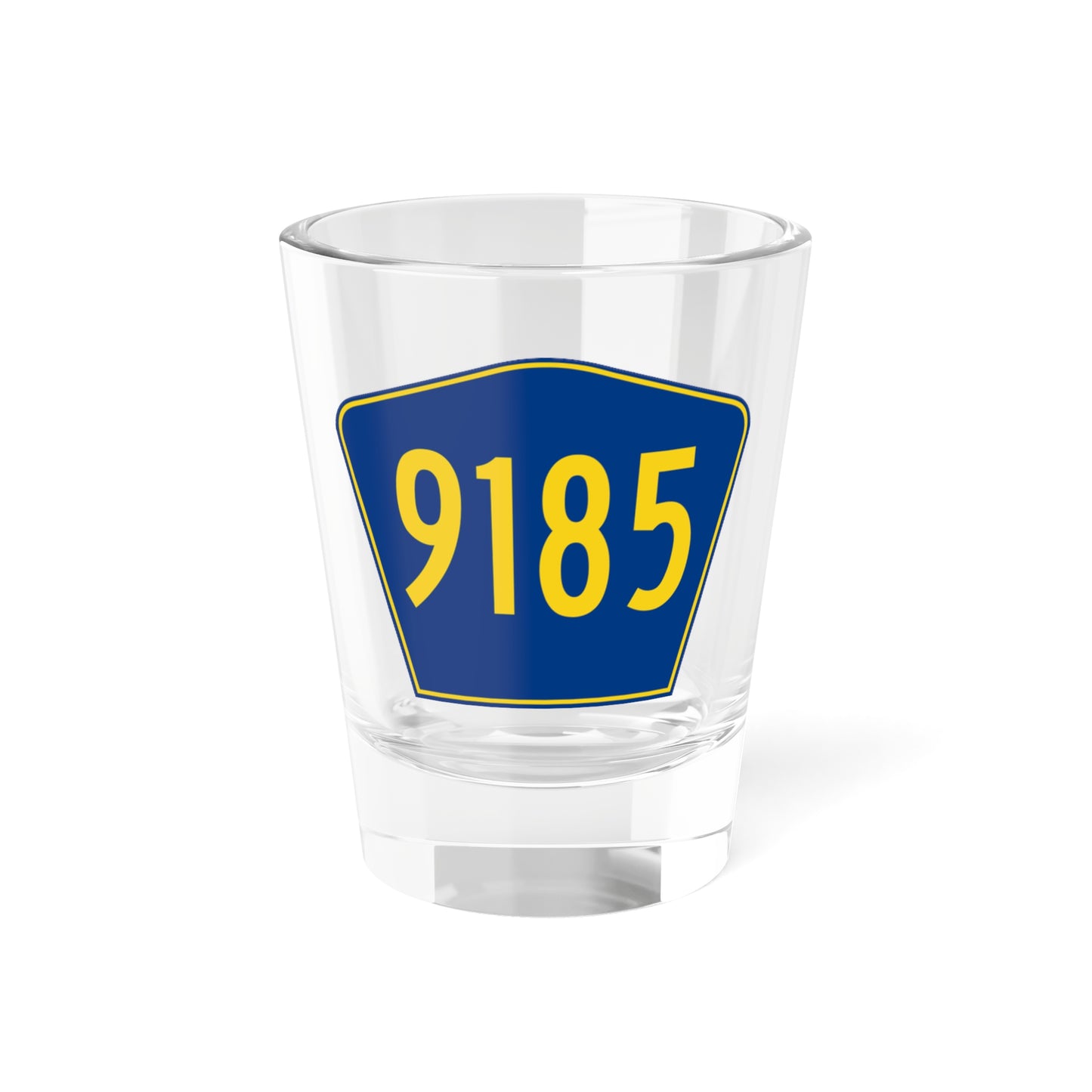 PR secondary 9185 (Puerto Rico) (Road Sign) Shot Glass 1.5oz