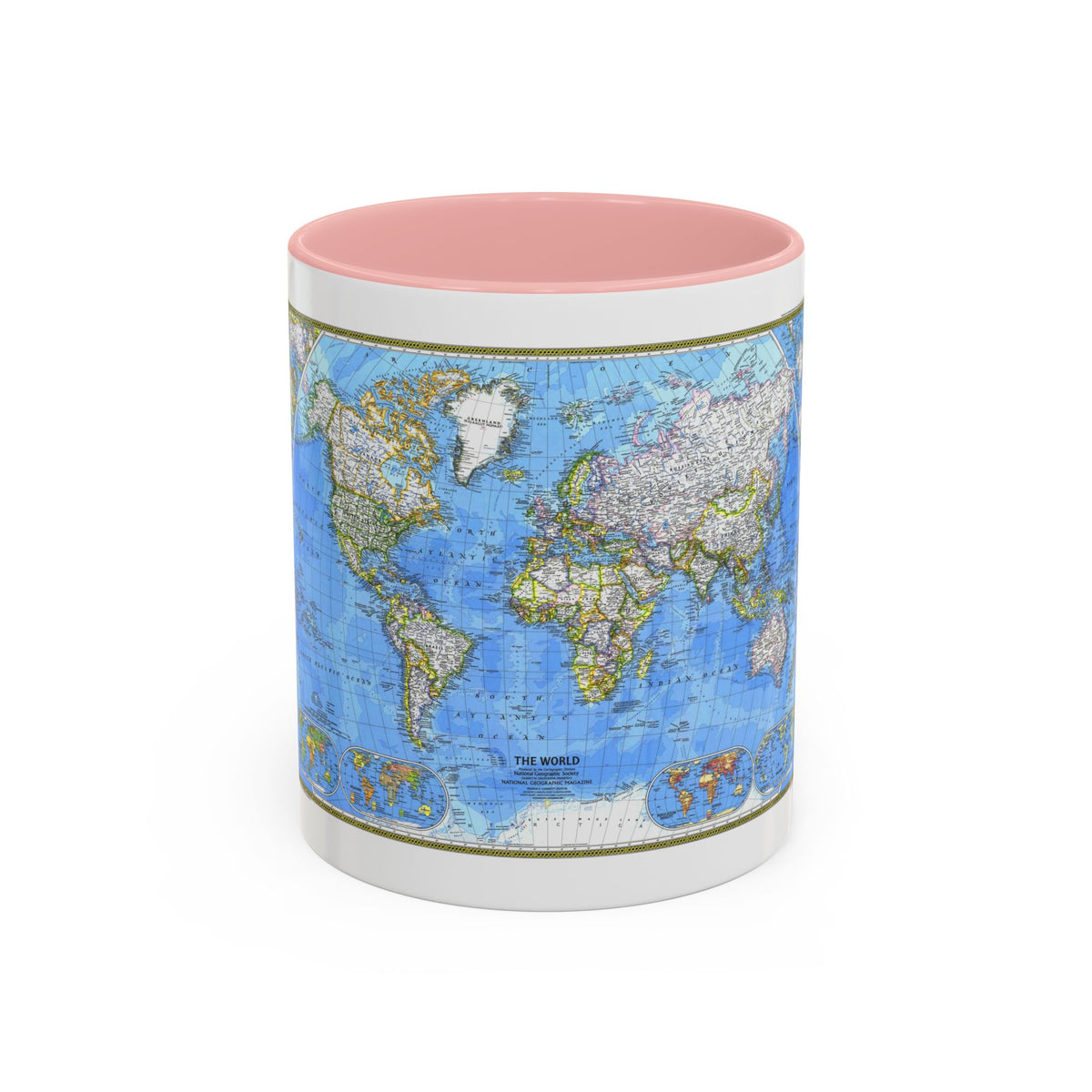 World Map (1981) (Map) Accent Coffee Mug