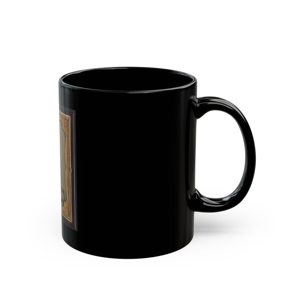 Unidentified Officer In Confederate Lieutenant's Uniform With Kepi (U.S. Civil War) Black Coffee Mug