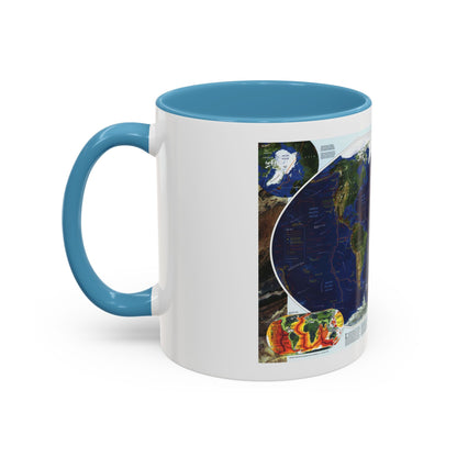 World Map - Physical Earth 1 (1998) (Map) Accent Coffee Mug