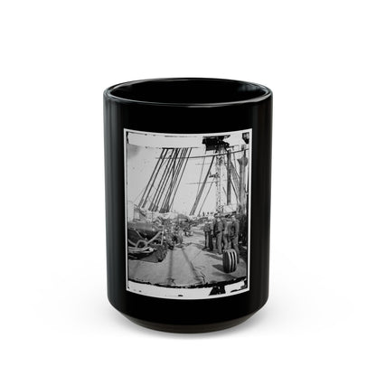 Union Soldiers On Deck Of U.S.S. New Hampshire, Off Charleston, S.C. (U.S. Civil War) Black Coffee Mug