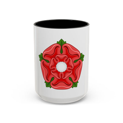 Red Rose Badge of Lancaster - Accent Coffee Mug