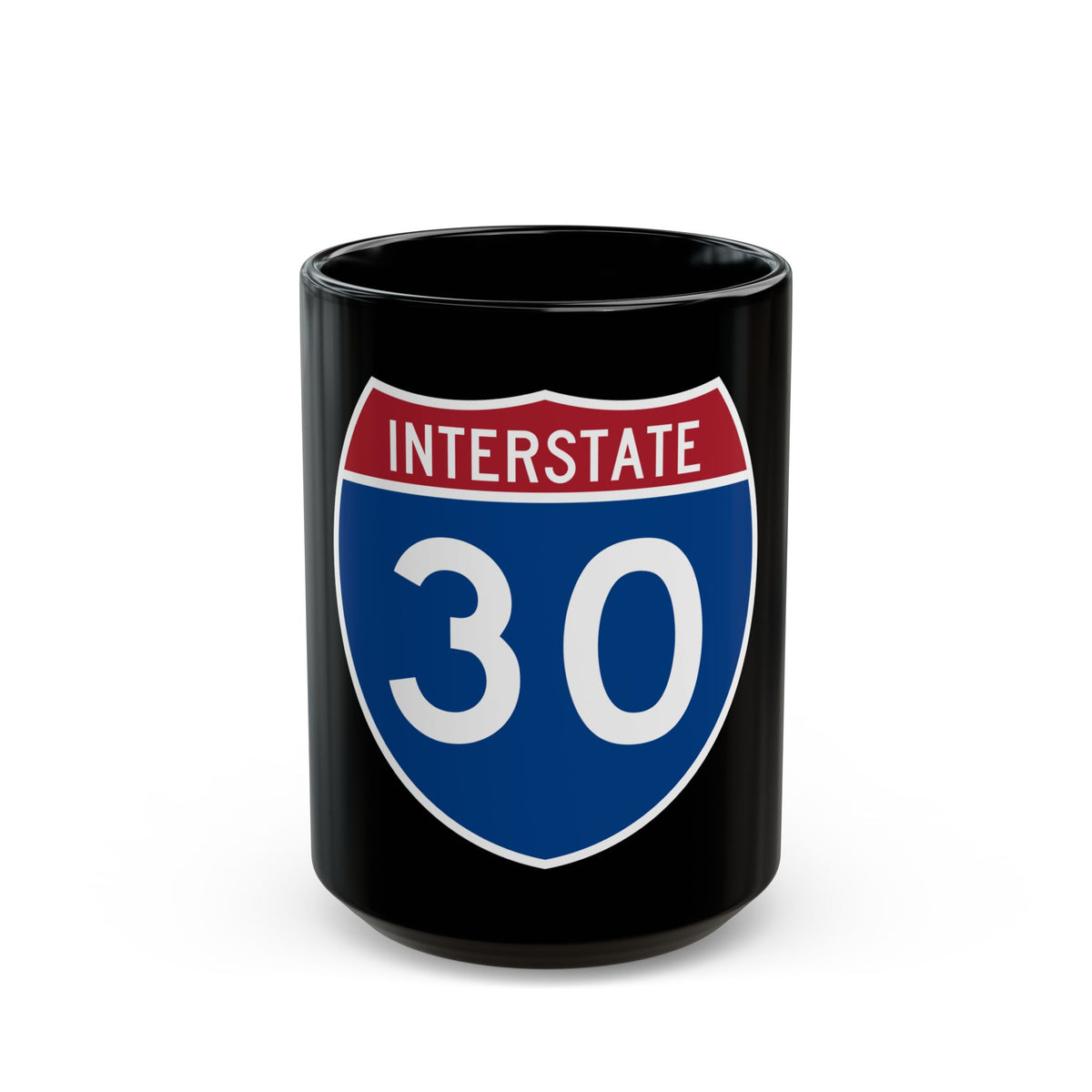 Interstate 30 (U.S. Highways) Black Coffee Mug