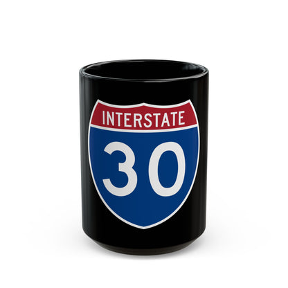 Interstate 30 (U.S. Highways) Black Coffee Mug