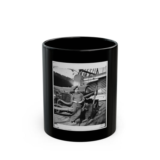 Powder Monkey By Gun Of U.S.S. New Hampshire Off Charleston, S.C. (U.S. Civil War) Black Coffee Mug