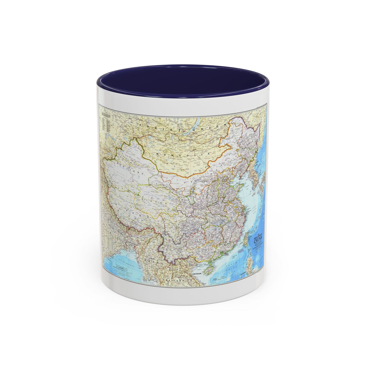 China - The People's Republic (1980) (Map) Accent Coffee Mug