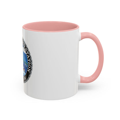 USCG Station St Ignace MI (U.S. Coast Guard) Accent Coffee Mug