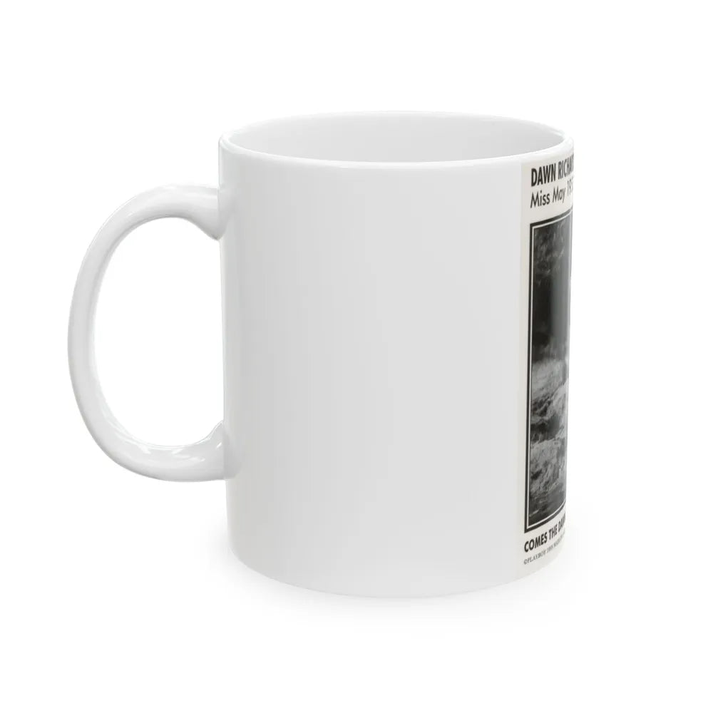 Dawn Richard #108 - Dawn on 2.5x3.5 Playboy Collector Card (Vintage Female Icon) White Coffee Mug-Go Mug Yourself