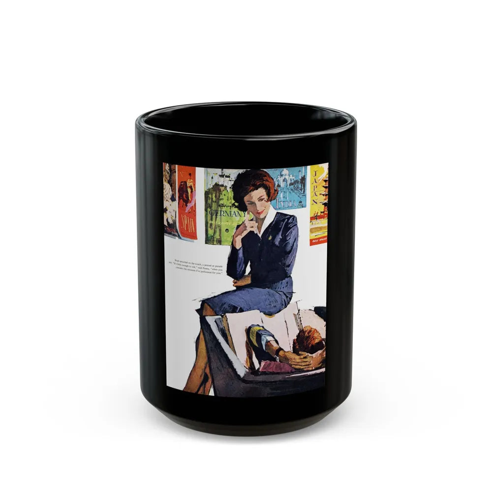 Captain, Dear, Chatelaine, January 1961 - Black Coffee Mug-15oz-Go Mug Yourself