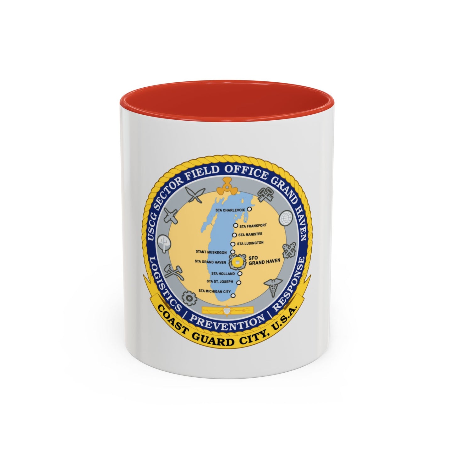 USCG Sector Field Office Grand Haven (U.S. Coast Guard) Accent Coffee Mug