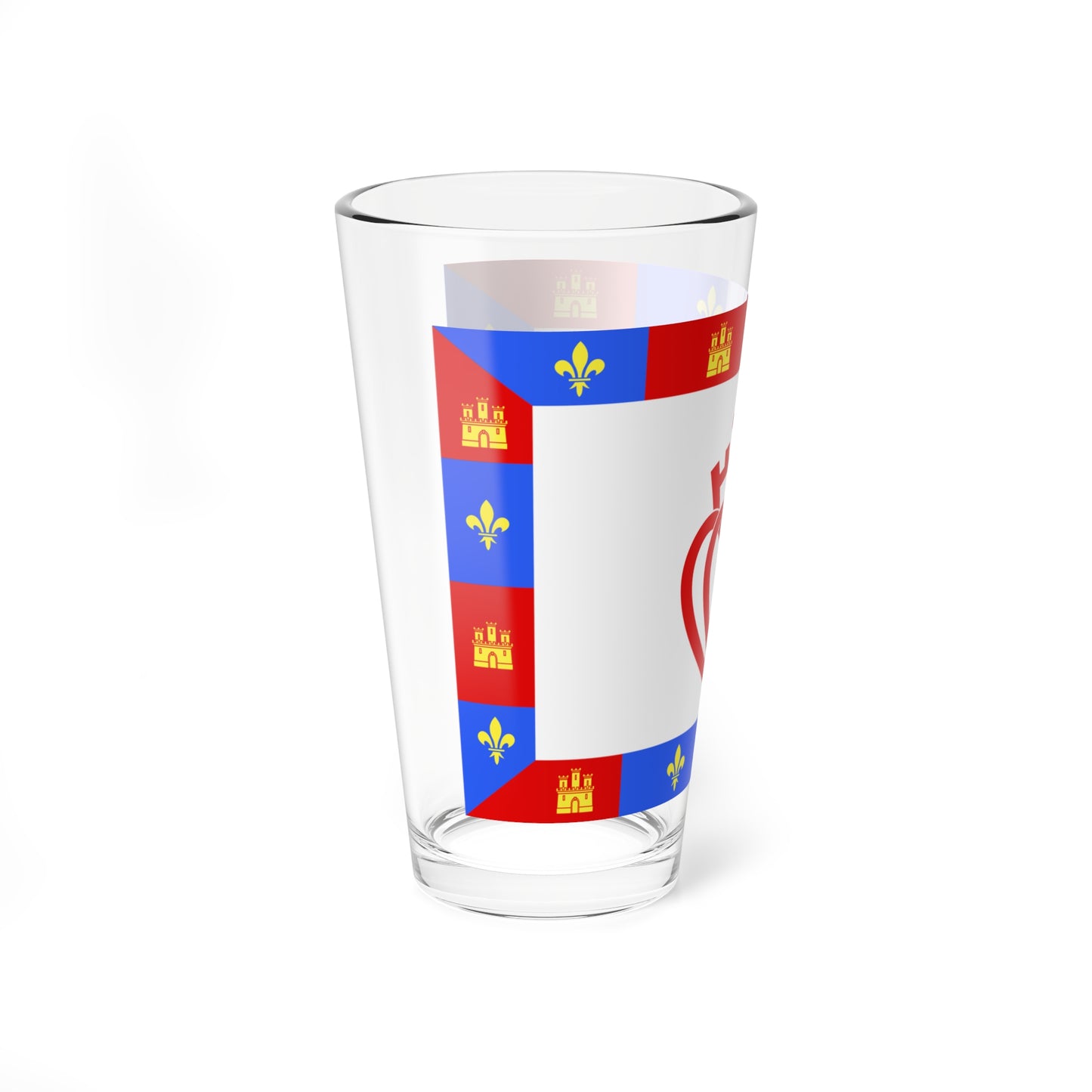 Traditional flag of Vendee (France) Pint Glass 16oz