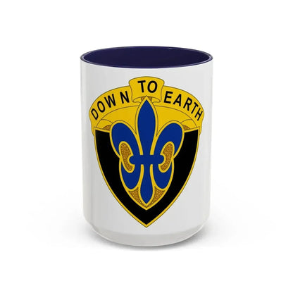 389 Engineer Battalion (U.S. Army) Accent Coffee Mug 15oz Navy - Go Mug Yourself