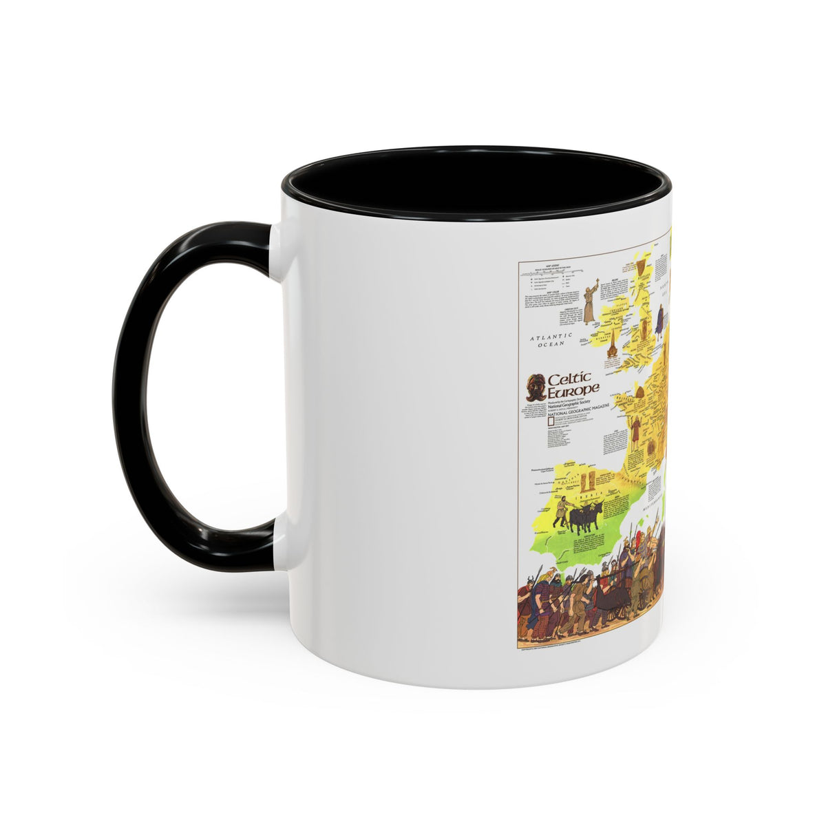 Europe - Celtic (1977) (Map) Accent Coffee Mug