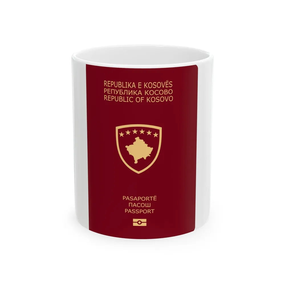 Passport Of Kosovo - White Coffee Mug-11oz-Go Mug Yourself