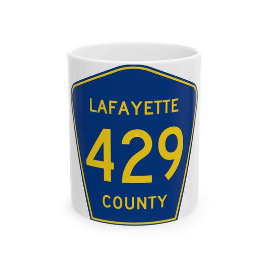Lafayette County Route 429 MS (Mississippi) (Road Sign) White Coffee Mug