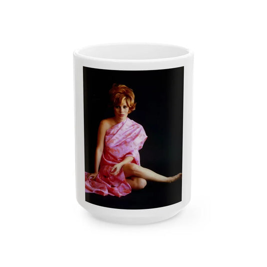 Jill St. John #196 (Vintage Female Icon) White Coffee Mug-15oz-Go Mug Yourself