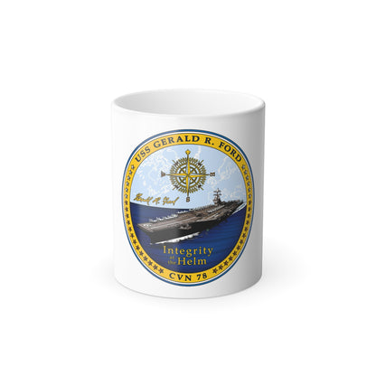 CVN 78 USS Gerald R Ford 2017 (U.S. Navy) Color Changing Mug 11oz