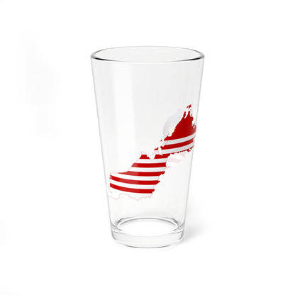 Flag map of Malaysia (Malaysia) Pint Glass 16oz