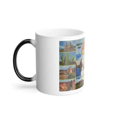 Greetings from Arizona (Greeting Postcards) Color Changing Mug 11oz
