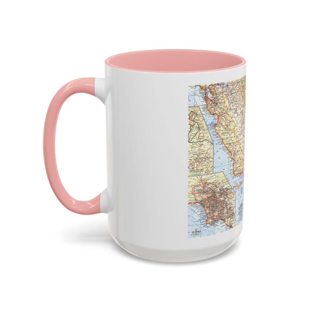 USA - California, Southern (1966) (Map) Accent Coffee Mug
