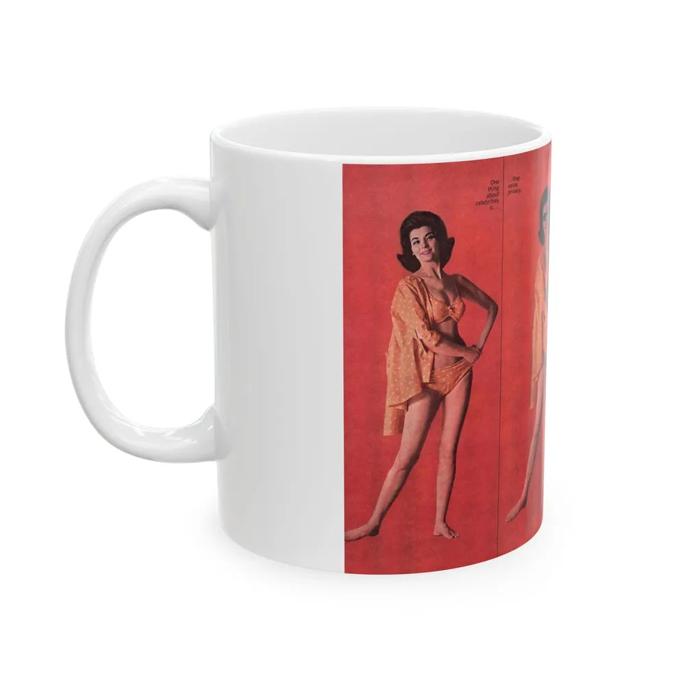 Nancy Kovack #96 - Esquire June 1961 (Vintage Female Icon) White Coffee Mug-Go Mug Yourself