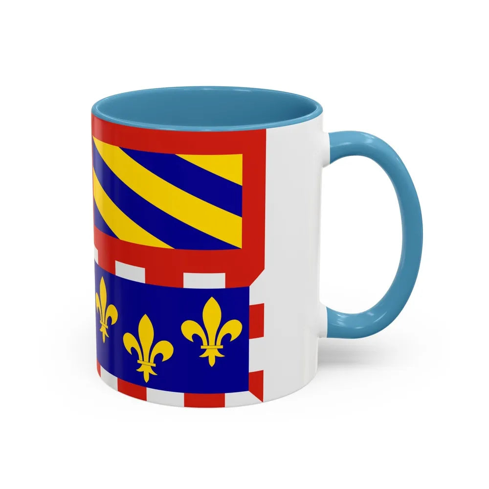 Flag of Bourgogne France - Accent Coffee Mug-Go Mug Yourself