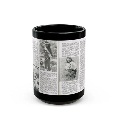 Julie Ege #188 (Vintage Female Icon) Black Coffee Mug-15oz-Go Mug Yourself