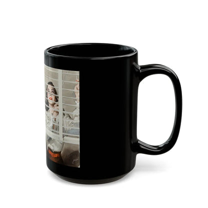 Fixing the Blinds - Black Coffee Mug-Go Mug Yourself