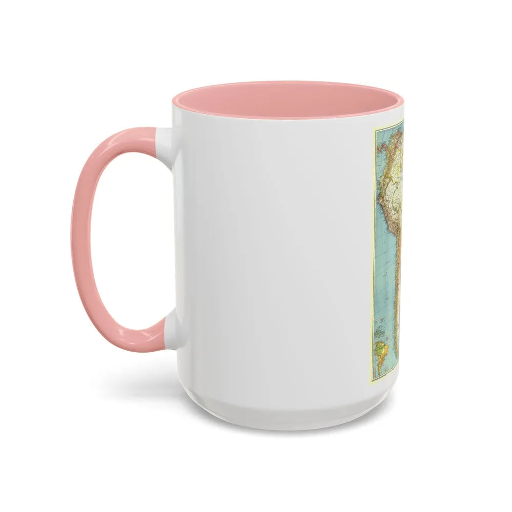 South America (1942) (Map) Accent Coffee Mug-Go Mug Yourself