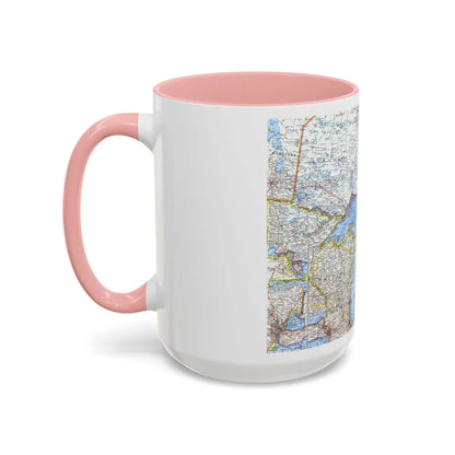 Canada - Central (1963) (Map) Accent Coffee Mug-Go Mug Yourself