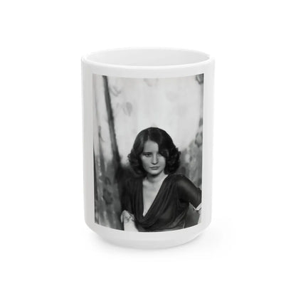 Barbara Stanwyck #157 (Vintage Female Icon) White Coffee Mug-15oz-Go Mug Yourself