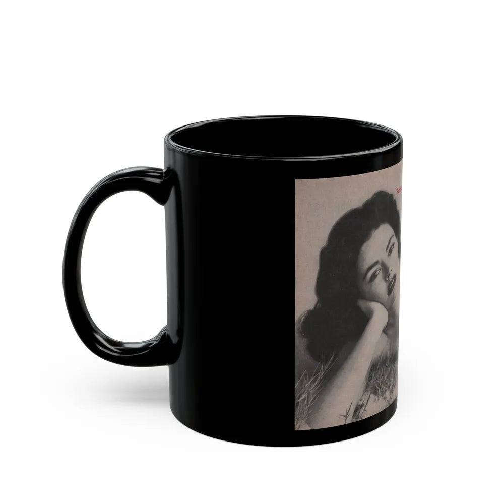 Barbara Darrow #25 - 1 B&W Centerfold Photo from People Pocket Mag. 4-21-54 (Vintage Female Icon) Black Coffee Mug-Go Mug Yourself