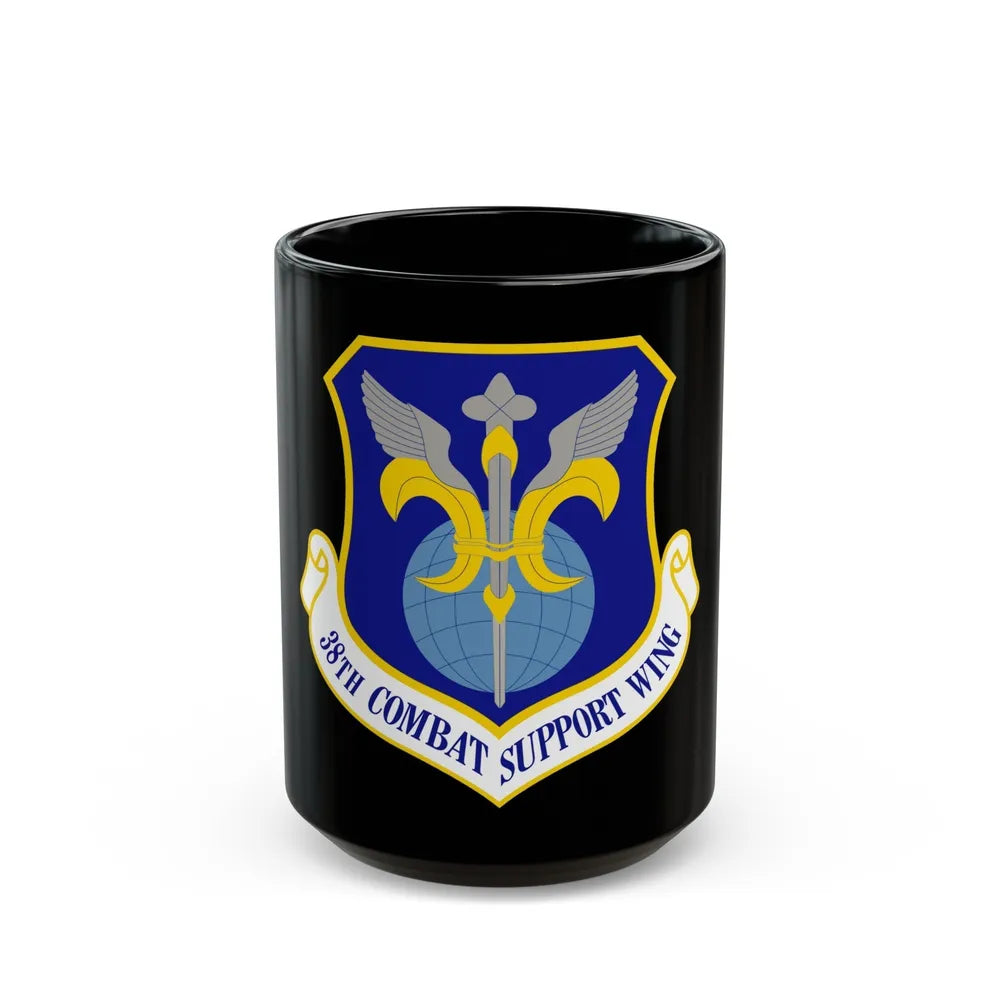 38th Combat Support Wing (U.S. Air Force) Black Coffee Mug-15oz-Go Mug Yourself