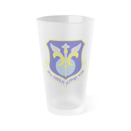 38th Combat Support Wing (U.S. Air Force) Frosted Pint Glass 16oz-16oz-Frosted-Go Mug Yourself