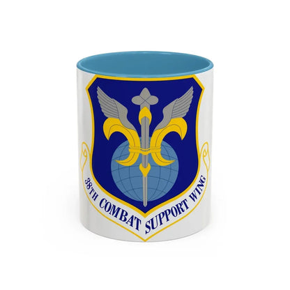 38th Combat Support Wing (U.S. Air Force) Accent Coffee Mug 11oz Light Blue - Go Mug Yourself