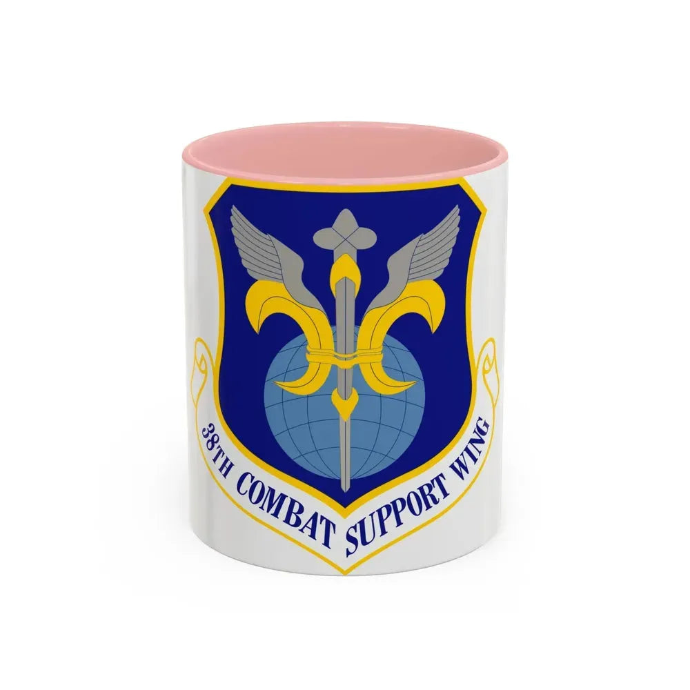 38th Combat Support Wing (U.S. Air Force) Accent Coffee Mug 11oz Pink - Go Mug Yourself