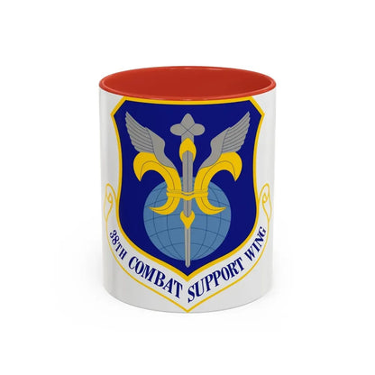38th Combat Support Wing (U.S. Air Force) Accent Coffee Mug 11oz Red - Go Mug Yourself