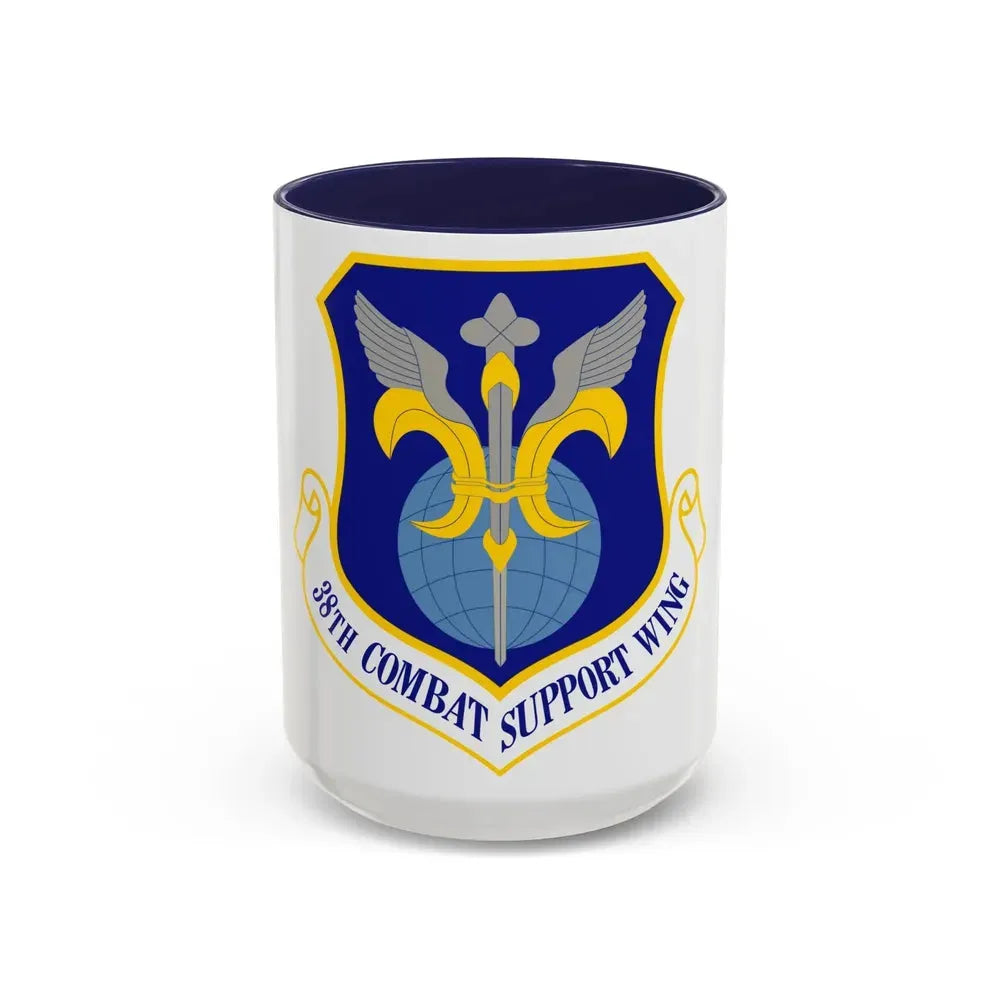 38th Combat Support Wing (U.S. Air Force) Accent Coffee Mug 15oz Navy - Go Mug Yourself