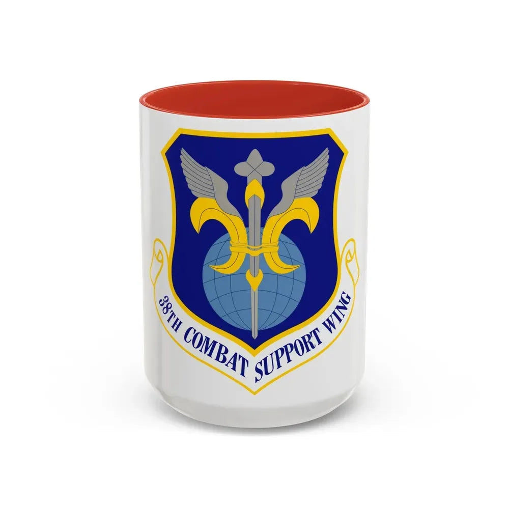 38th Combat Support Wing (U.S. Air Force) Accent Coffee Mug 15oz Red - Go Mug Yourself