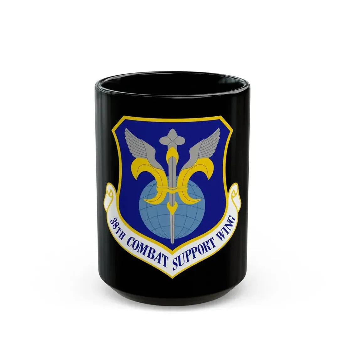 38th Combat Support Wing (U.S. Air Force) Black Coffee Mug 15oz - Go Mug Yourself