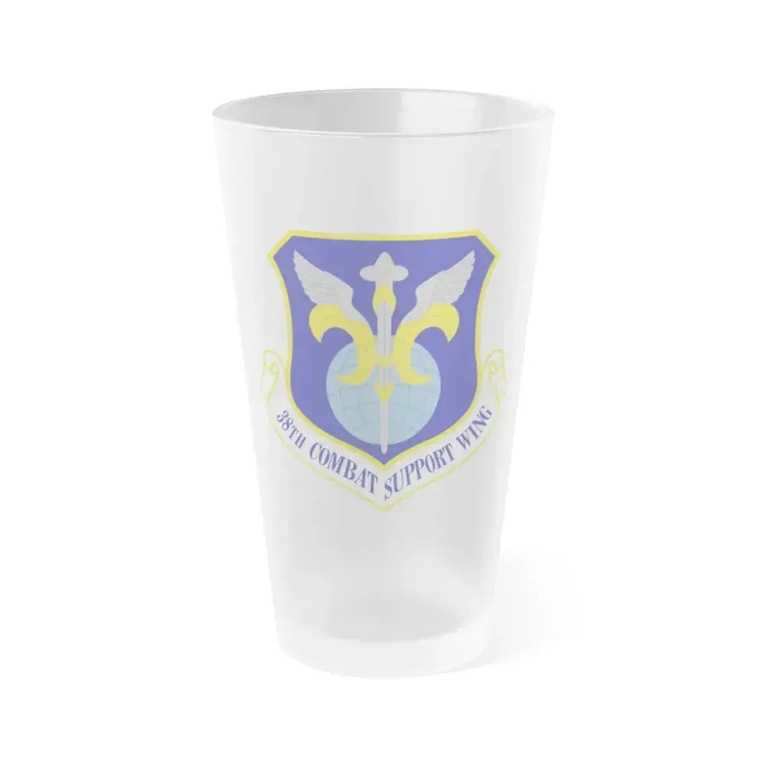 38th Combat Support Wing (U.S. Air Force) Frosted Pint Glass 16oz 16oz Frosted - Go Mug Yourself