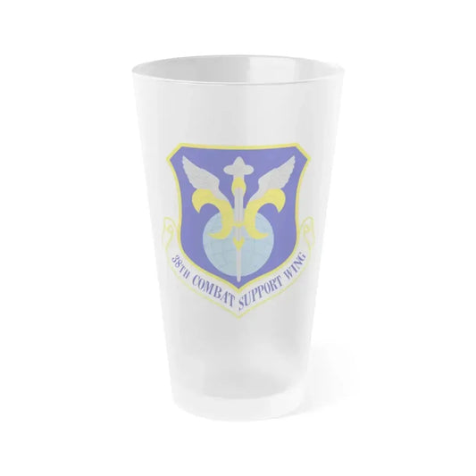 38th Combat Support Wing (U.S. Air Force) Frosted Pint Glass 16oz 16oz Frosted - Go Mug Yourself