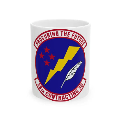 38th Contracting Squadron (U.S. Air Force) White Coffee Mug-11oz-Go Mug Yourself