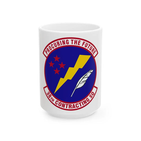 38th Contracting Squadron (U.S. Air Force) White Coffee Mug-15oz-Go Mug Yourself