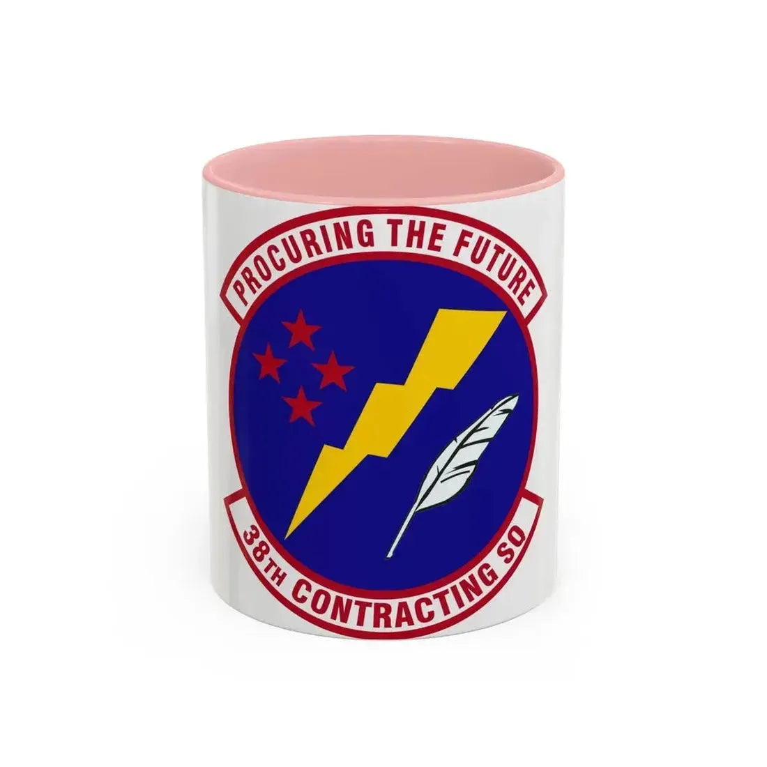 38th Contracting Squadron (U.S. Air Force) Accent Coffee Mug 11oz Pink - Go Mug Yourself