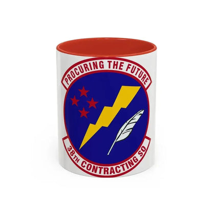 38th Contracting Squadron (U.S. Air Force) Accent Coffee Mug 11oz Red - Go Mug Yourself