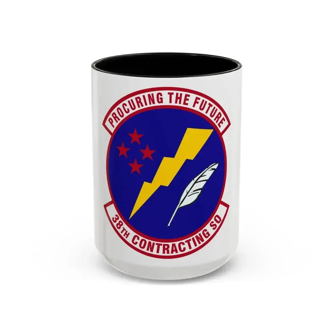 38th Contracting Squadron (U.S. Air Force) Accent Coffee Mug 15oz Black - Go Mug Yourself