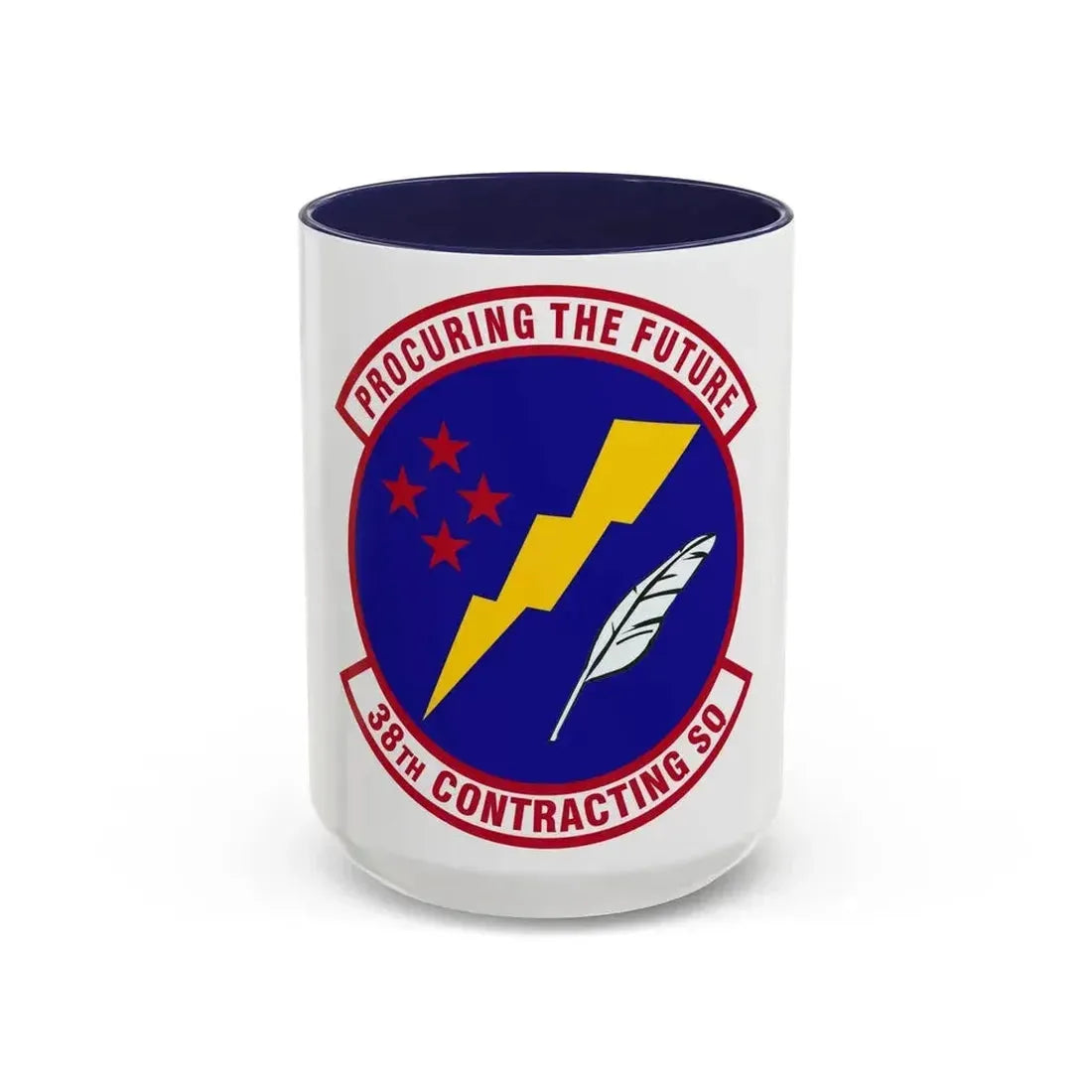38th Contracting Squadron (U.S. Air Force) Accent Coffee Mug 15oz Navy - Go Mug Yourself